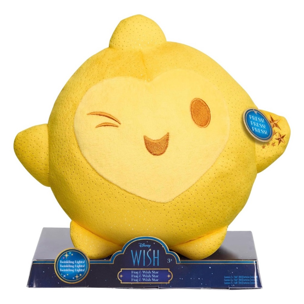 Just Play Disney Wish Hug Star 10 inch Glowing Plush Star Soothing Night Light